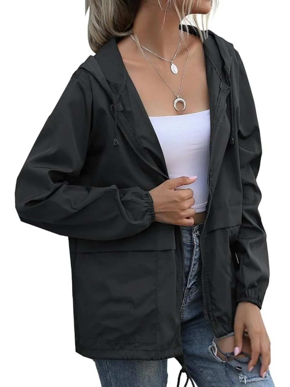 Lightweight Waterproof Women's Raincoat | Stylish & Functional Rain Jacket